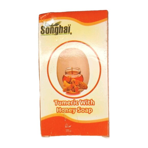 Songhai Turmeric With Honey Bar Soap Natural Ingredients Smooth Skin 200g - Picture 2 of 4